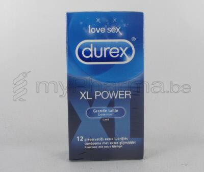 DUREX XL POWER 12 condooms met glijmiddel                  (medisch hulpmiddel)